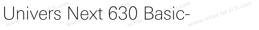Univers Next 630 Basic字体转换